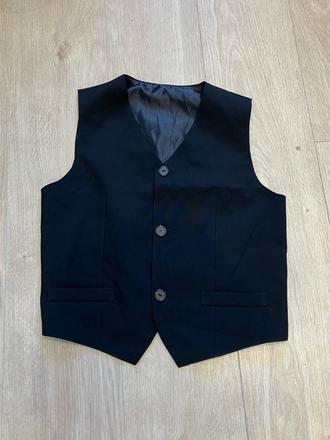 Chlapčenská elegantná čierna vesta (158), 158