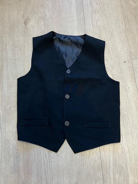 Chlapčenská elegantná čierna vesta (158), 158