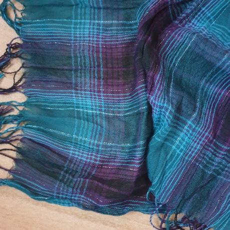 Šál tenký modrofialový, m