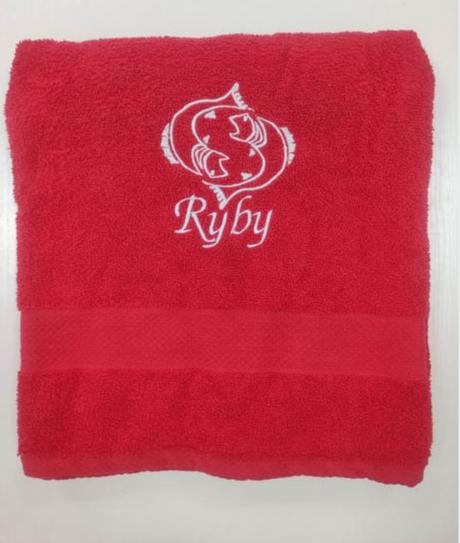 Osuška s textom ryby, 