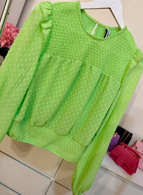 Limetková romantická blúzka fb sister, s