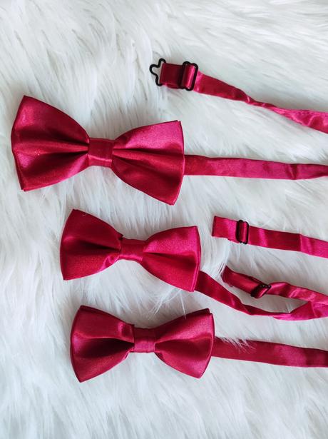 Elegantné saténové motýliky dospelý a dieťa,