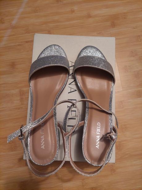 Strieborné sandálky vel.39, 39