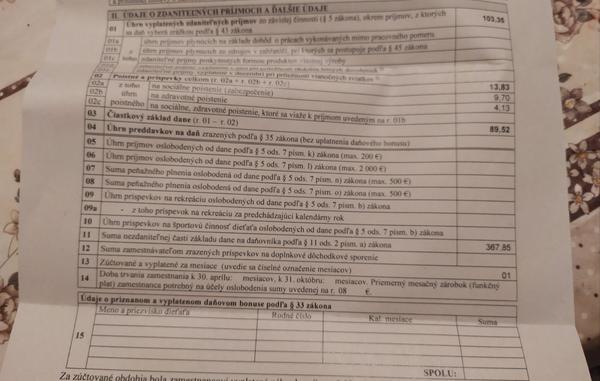 Koľko mám preplatok na daniach?