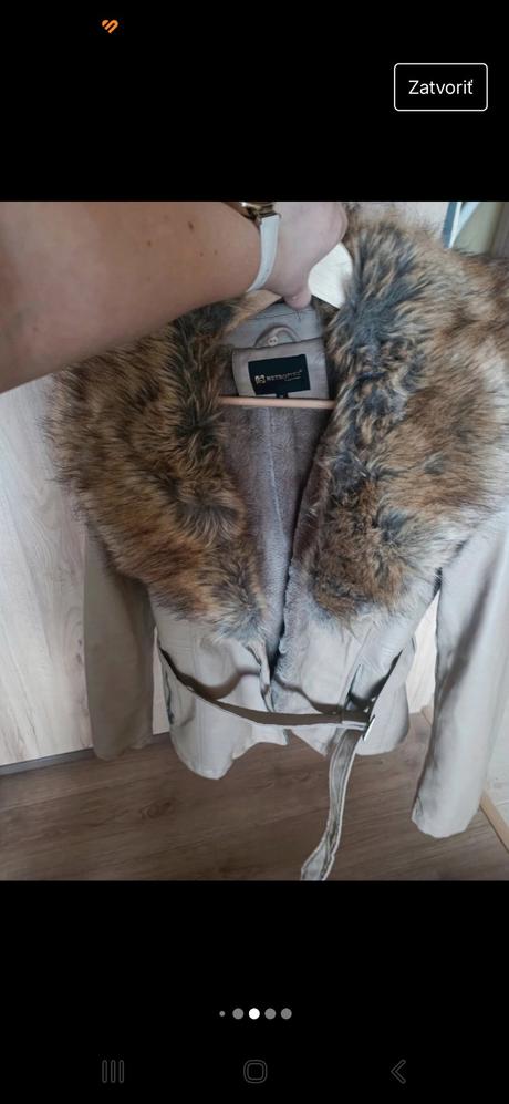 Koženková bundu na zimu, xl