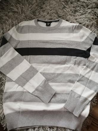 Nový pánsky pulóver slim fit, fishbone,s