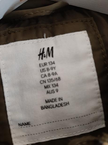 Zimná bunda, h&m,134