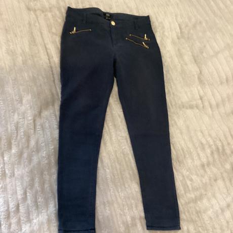 Modré nohavice so zipsami, f&f,38