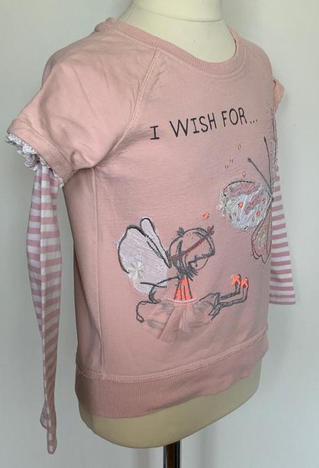 Next ružová mikina s vílou a 3d efektmi, next,116