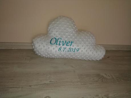 Vankúš obláčik s menom, šírka (cm): 45,dĺžka (cm): 30