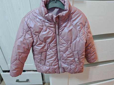 Krásna pudrovo ružová prechodná bunda 92-104, 