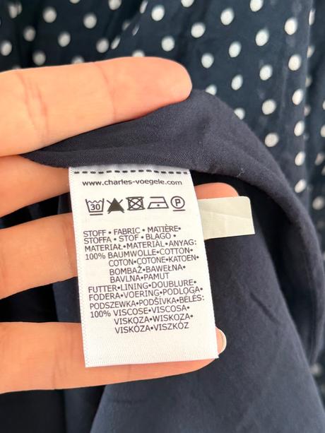 Tmavomodrá sukňa s bielymi bodkami biaggini, xl