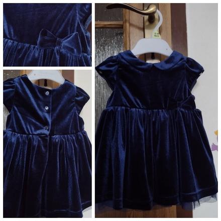 H&m modre slavnostne saty, vel. 4-6mes., h&m,68