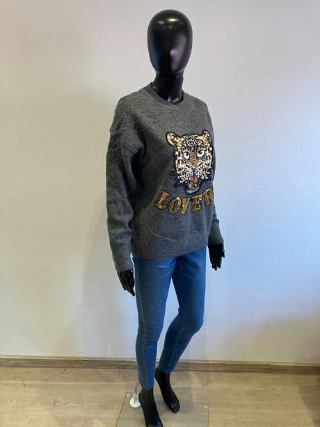Dámsky sveter s flitrami (uni), l / m / s / xl