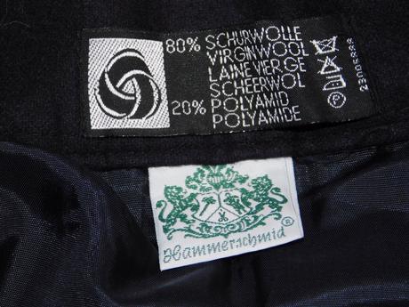 Luxusna trachten vlnena sukna/kroj,navy farby, 36