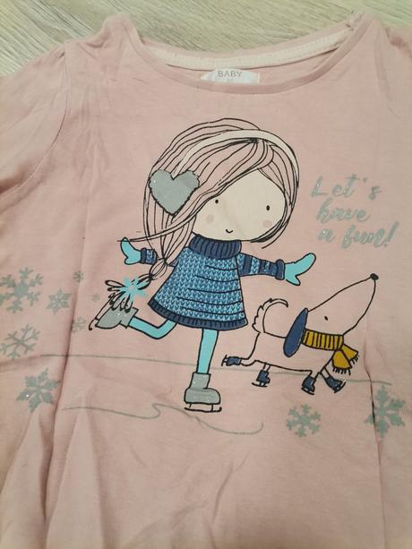 Dievčenské tričko staroruzove, pepco,86