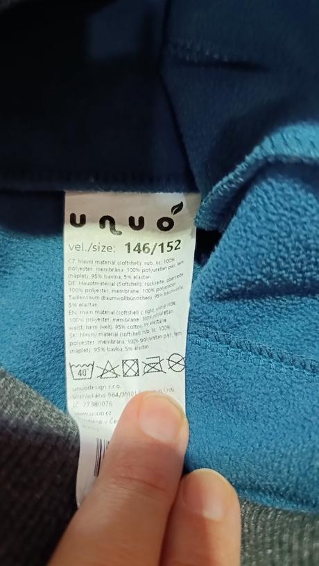 Unuo detské softshellové nohavice s fleecom street, unuo,146