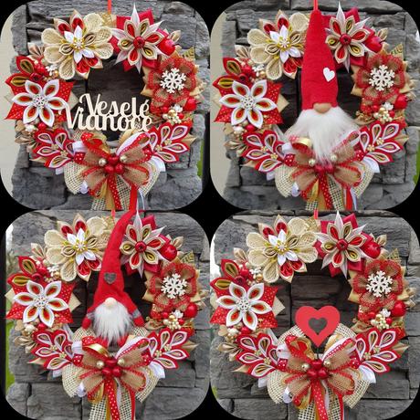 Vianočný vencek so škriatkom, 