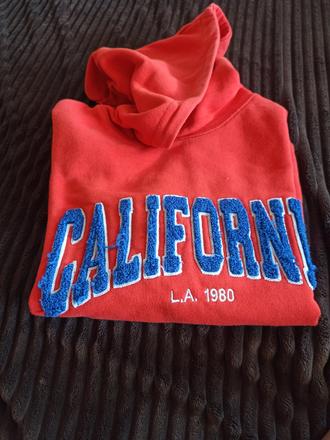 Mikina, oranžová, nosena, zara,140