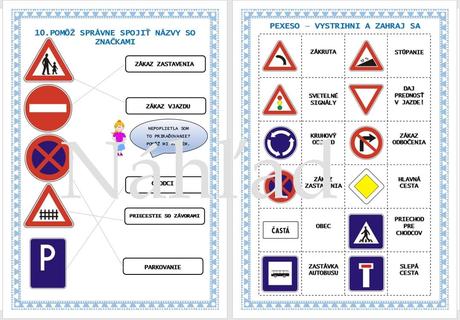 Pracovný zošit - dopravné značky, 