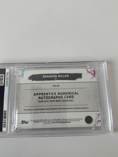 Kartička brandon miller psa, 