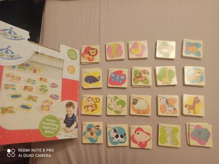 Drevene pexeso so zvieratkami,