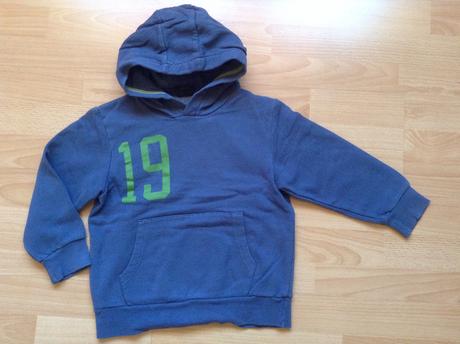Modro-sivá mikinka "19", 5-6r., next,116