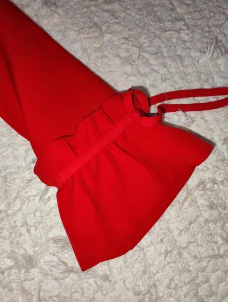 Červené šaty, orsay,s