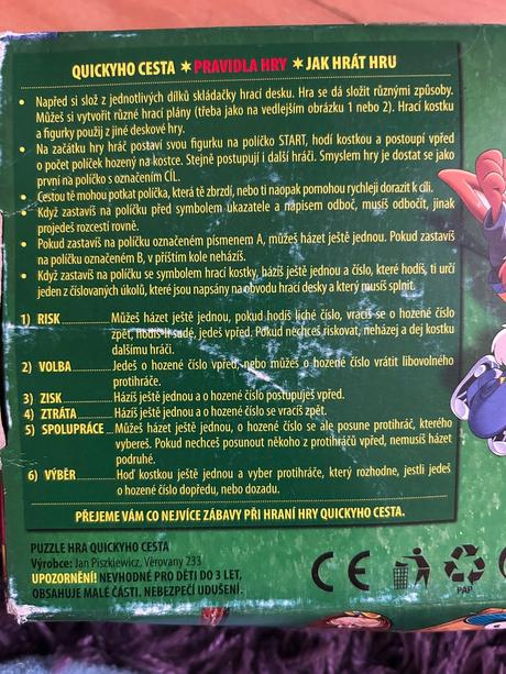 Quickyho puzzle hra,