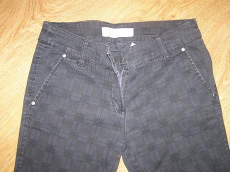 Fishbone nohavice s károvanou vzorkou, fishbone,xs