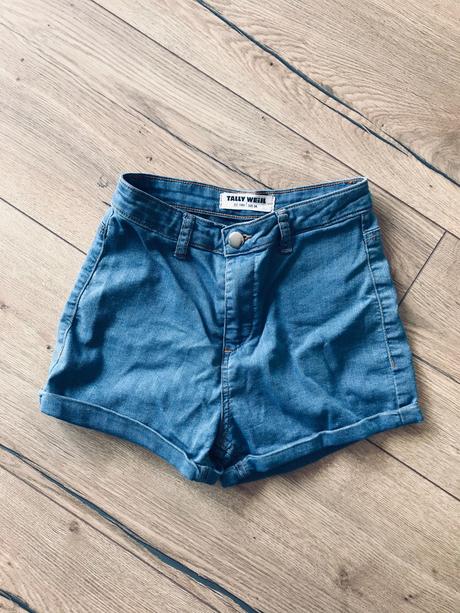 Riflové kraťasy tally weijl s vysokým pásom, tally weijl,34