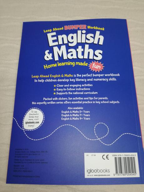English & maths bumper workbook 9+ nsu19, 