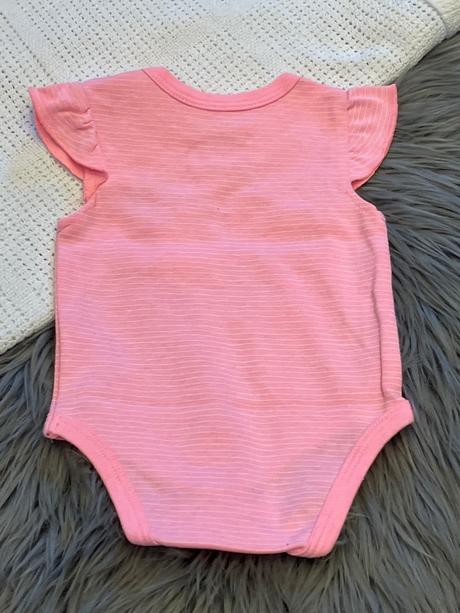 Dievčenské body pásikavé neónovo ružové (62), baby,62