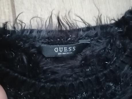 Dlhý chlpatý sveter guess s hviezdami, guess,128