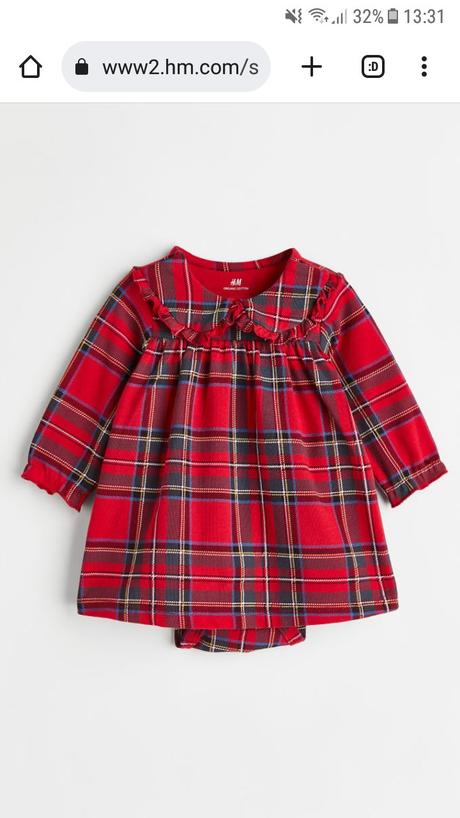 Kárované šaty s body hm, 62