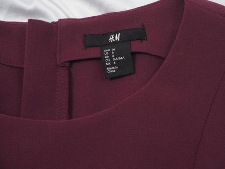 Kvalitné bordové šaty h&m, h&m,36