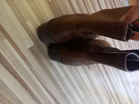 Prechodné topánky na platforme  z brúsenej kože, deichmann,39