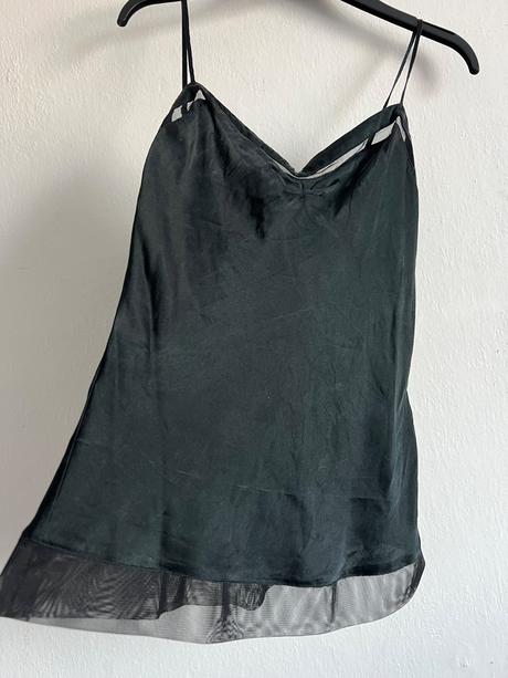 Mango m hodvab hodvabne tielko top silk ciern, mango,m