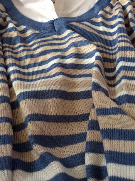 Pulóver s všitou košeľou, xl