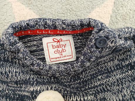 Vianocny sveter "snehuliak" 74, c&a,74