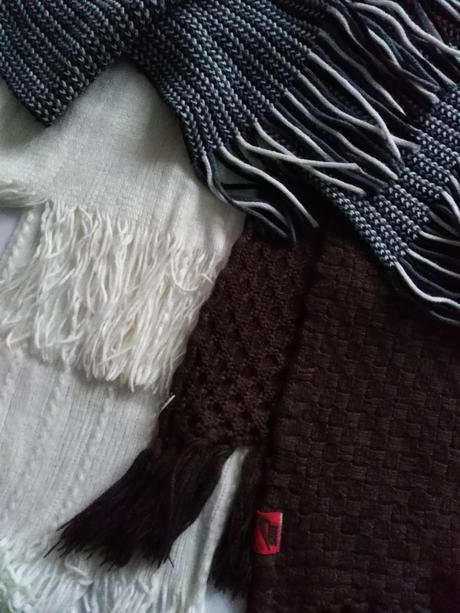 Teplý zimný šál, l