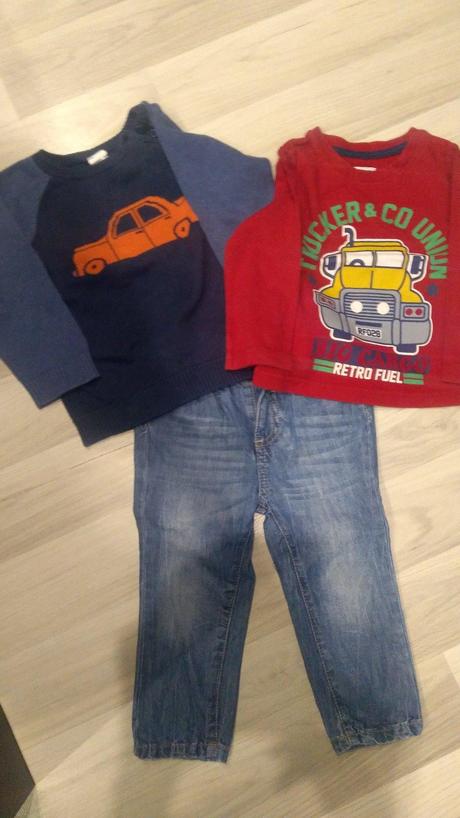 Rifle, svetrík a tričko, veľkosť c. 86, 86–98