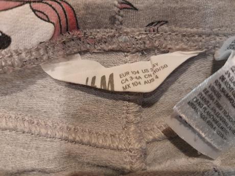 Džegíny s jednorožcami, h&m,104