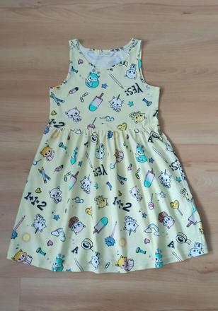 Žlté farebné šaty, h&m,134