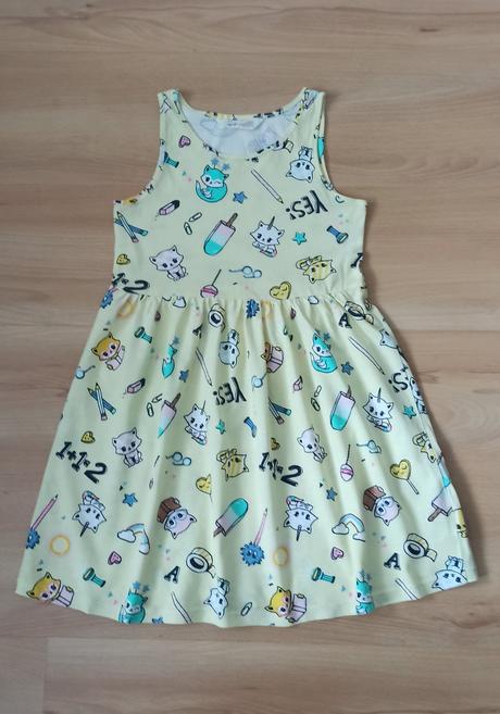 Žlté farebné šaty, h&m,134