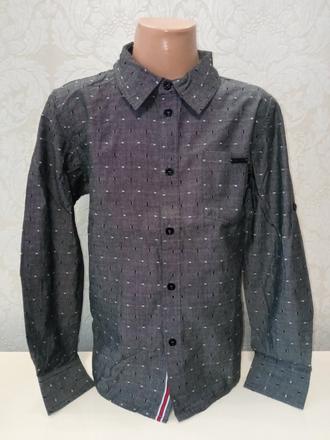 Chlapčenská sivá vzorovaná košeľa overkids (122), 122