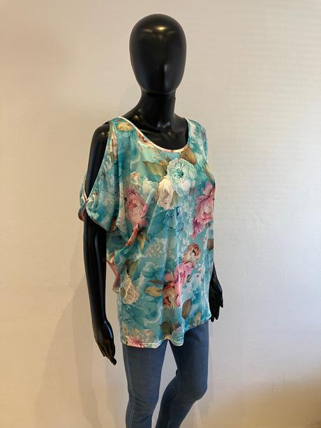 Dámska kvetovaná blúzka s otvorenými ramenami, l / m / s / xl