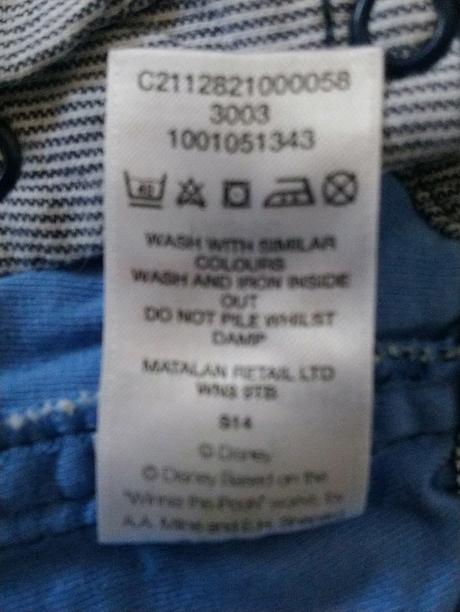 Chlapčenské pásikavé modro biele nohavice, disney, disney,74