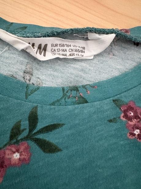 Tričko lúčny kvet 12-14 rokov, h&m,158
