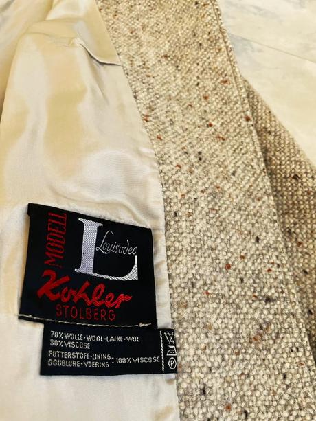 Teplá tvídová bunda/kabátik l/xl, xl